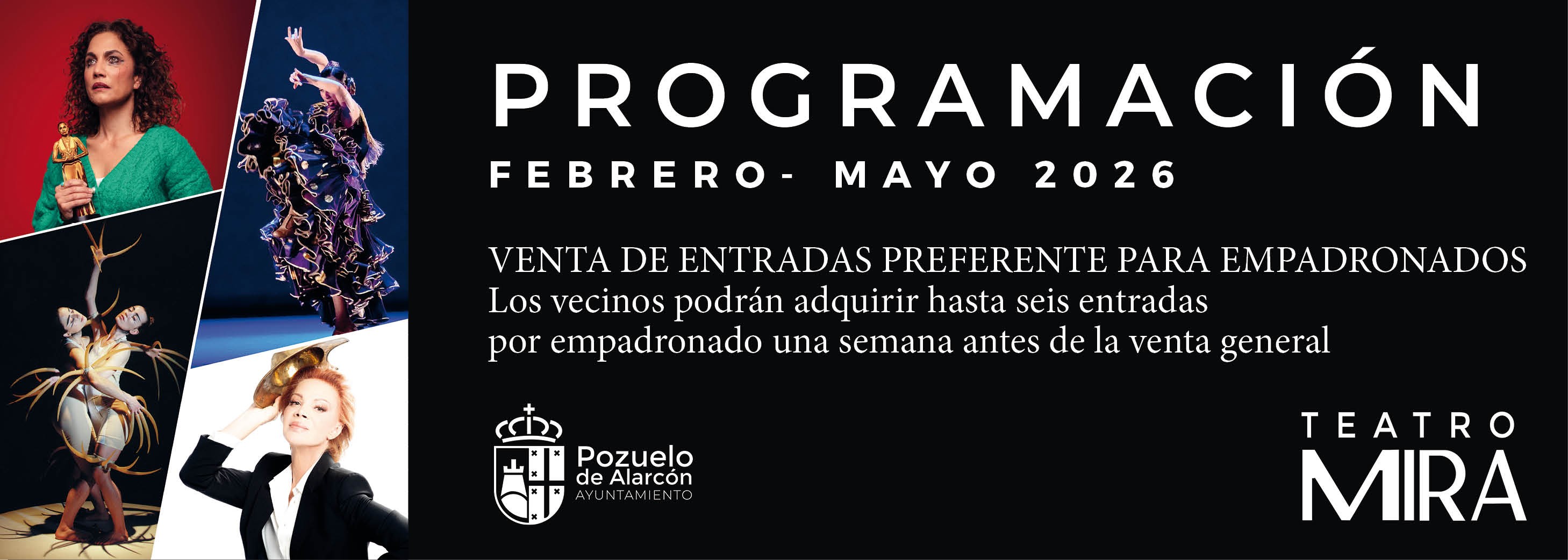 Programación Teatro MIRA febrero - mayo 2026