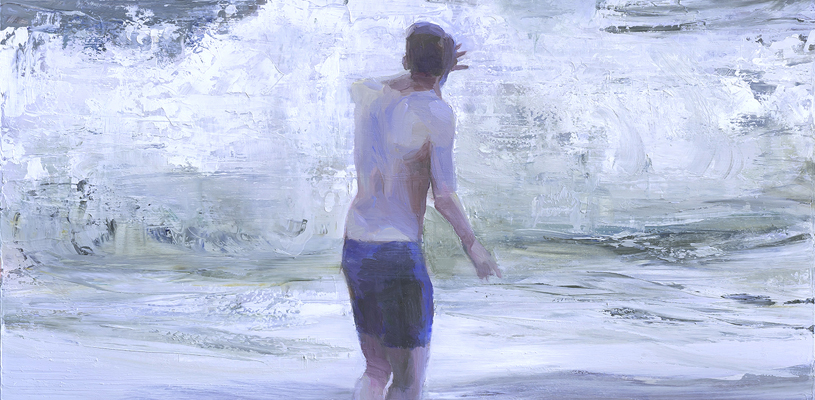 Pintura Embistiendo las olas