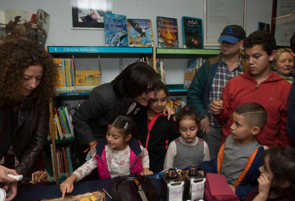 Susana Pérez Quislant en una actividad de las bibliotecas